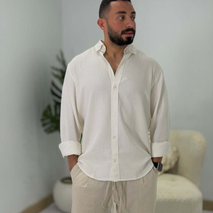 Beige Linen Shirt
